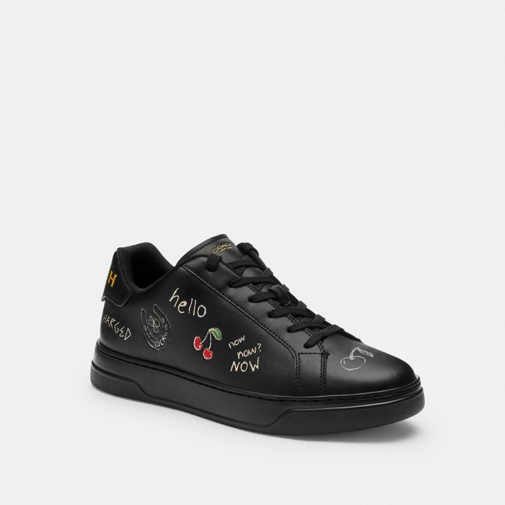 High Line Sneaker With Sketch Print