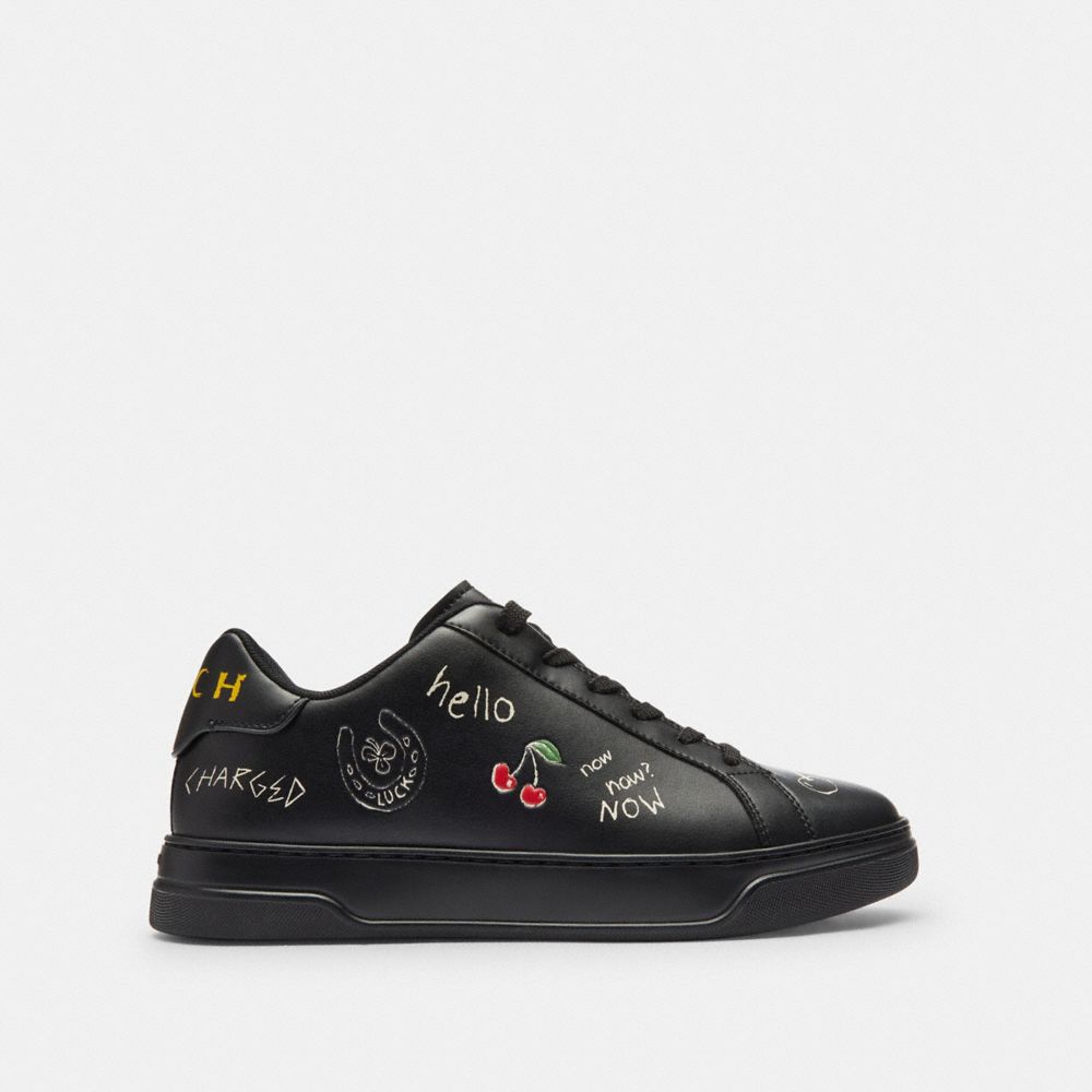 High Line Sneaker With Sketch Print