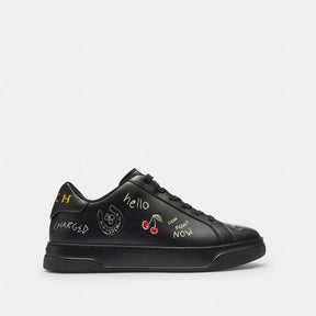 High Line Sneaker With Sketch Print