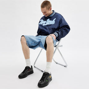 High Line Sneaker With Sketch Print