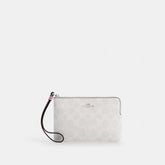 Corner Zip Wristlet In Signature Canvas