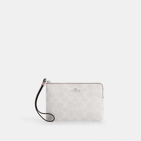 Corner Zip Wristlet In Signature Canvas