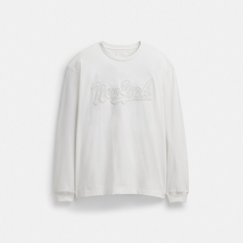 New York Long Sleeve T Shirt In Organic Cotton