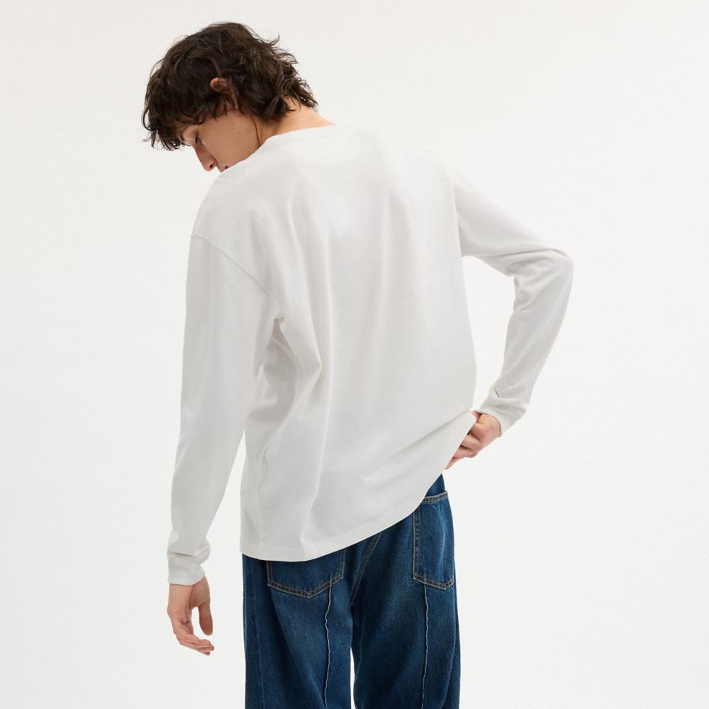 New York Long Sleeve T Shirt In Organic Cotton