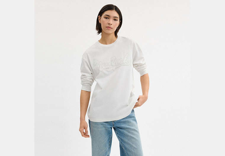 New York Long Sleeve T-Shirt In Organic Cotton