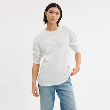 New York Long Sleeve T-Shirt In Organic Cotton