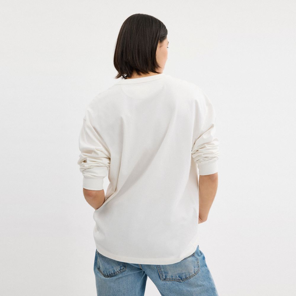 New York Long Sleeve T Shirt In Organic Cotton