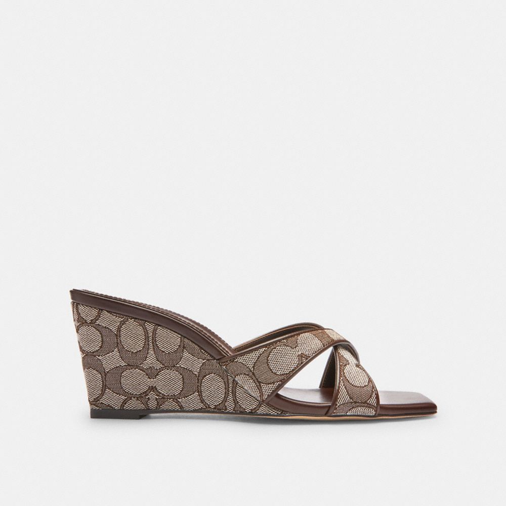 Wedge Sandal In Signature Jacquard