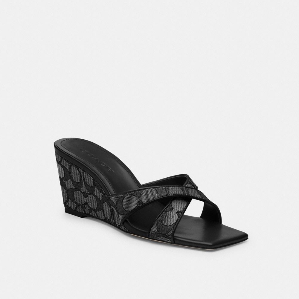 Wedge Sandal In Signature Jacquard