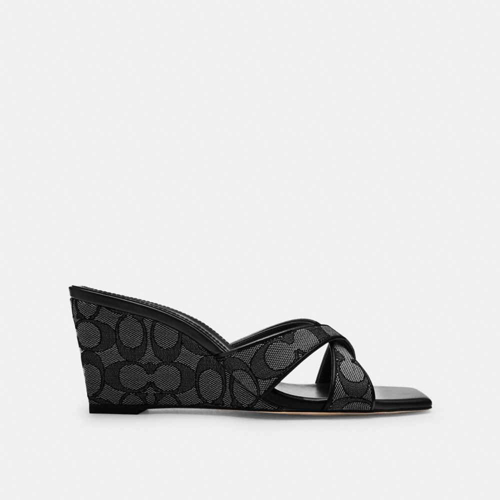 Wedge Sandal In Signature Jacquard