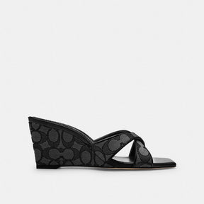 Wedge Sandal In Signature Jacquard