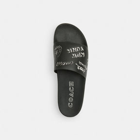 Pool Slide With Sketch Print