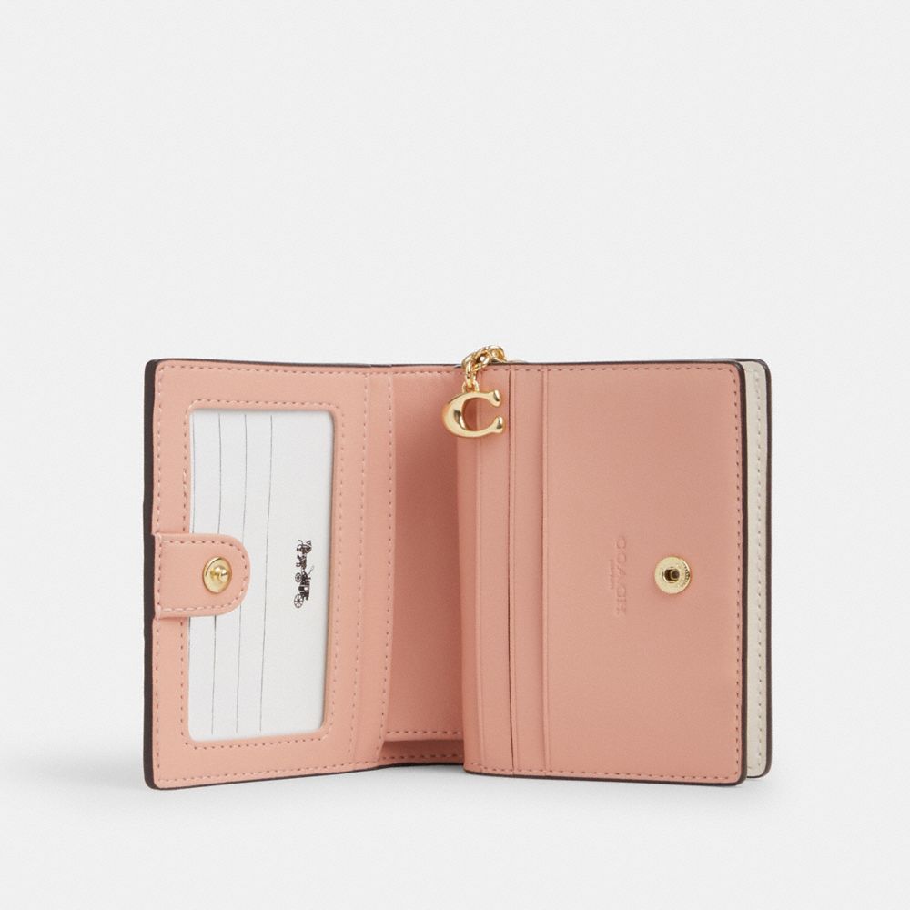 Snap Wallet In Signature Canvas With Floral Print