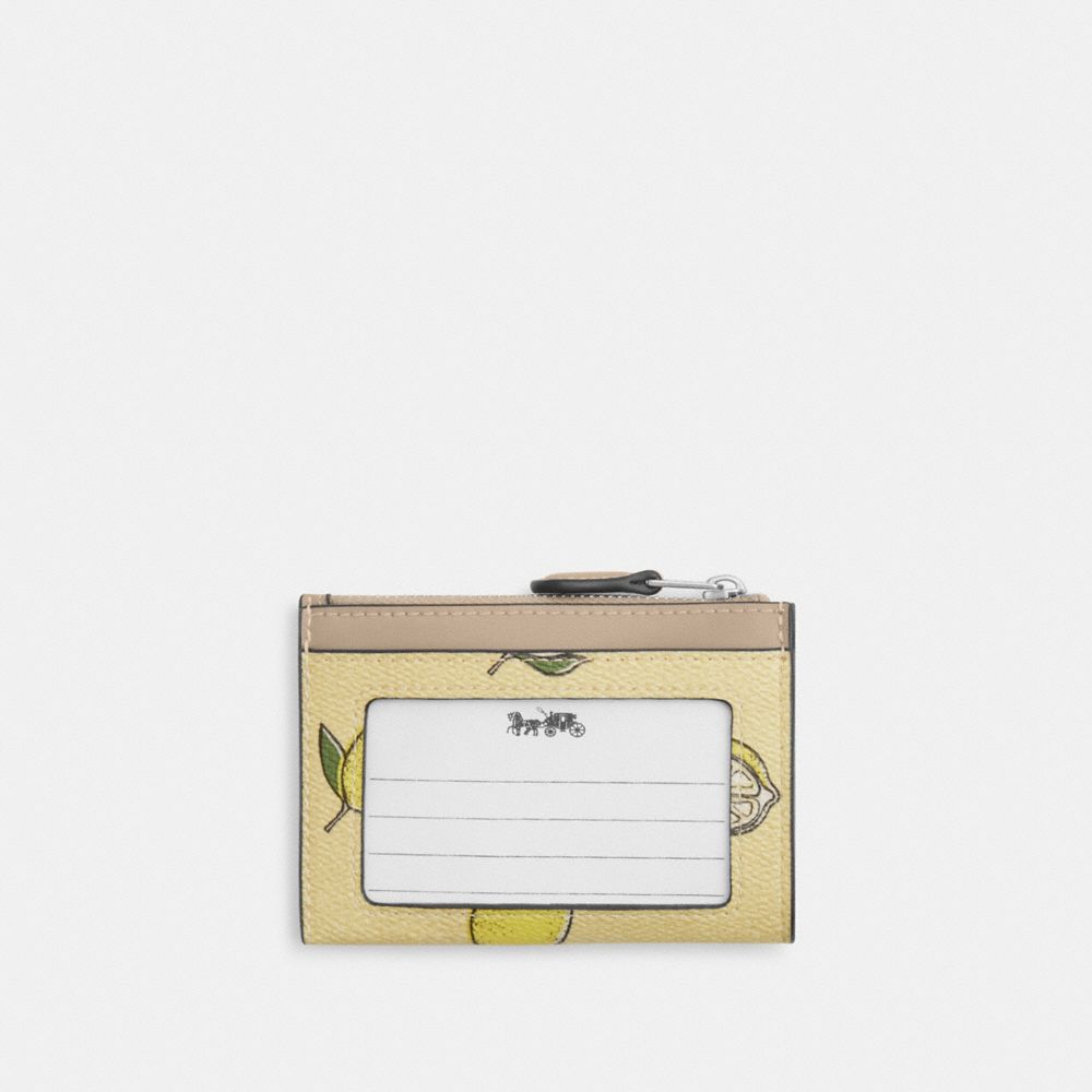 Mini Skinny Id Case With Lemon Print