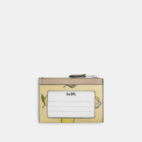 Mini Skinny Id Case With Lemon Print