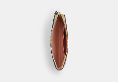 Corner Zip Wristlet In Signature Canvas With Floral Print