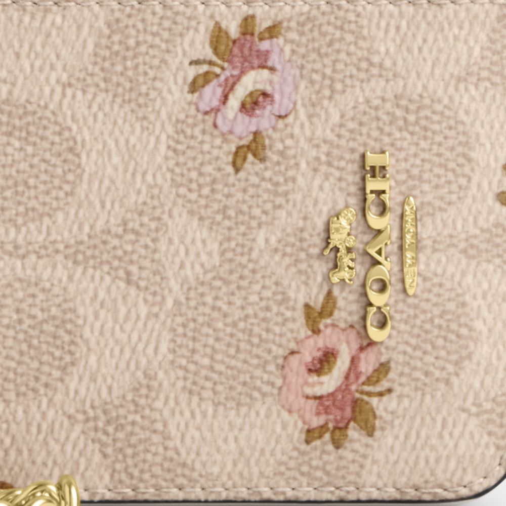 Zip Card Case In Signature Denim
