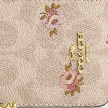 Zip Card Case In Signature Denim
