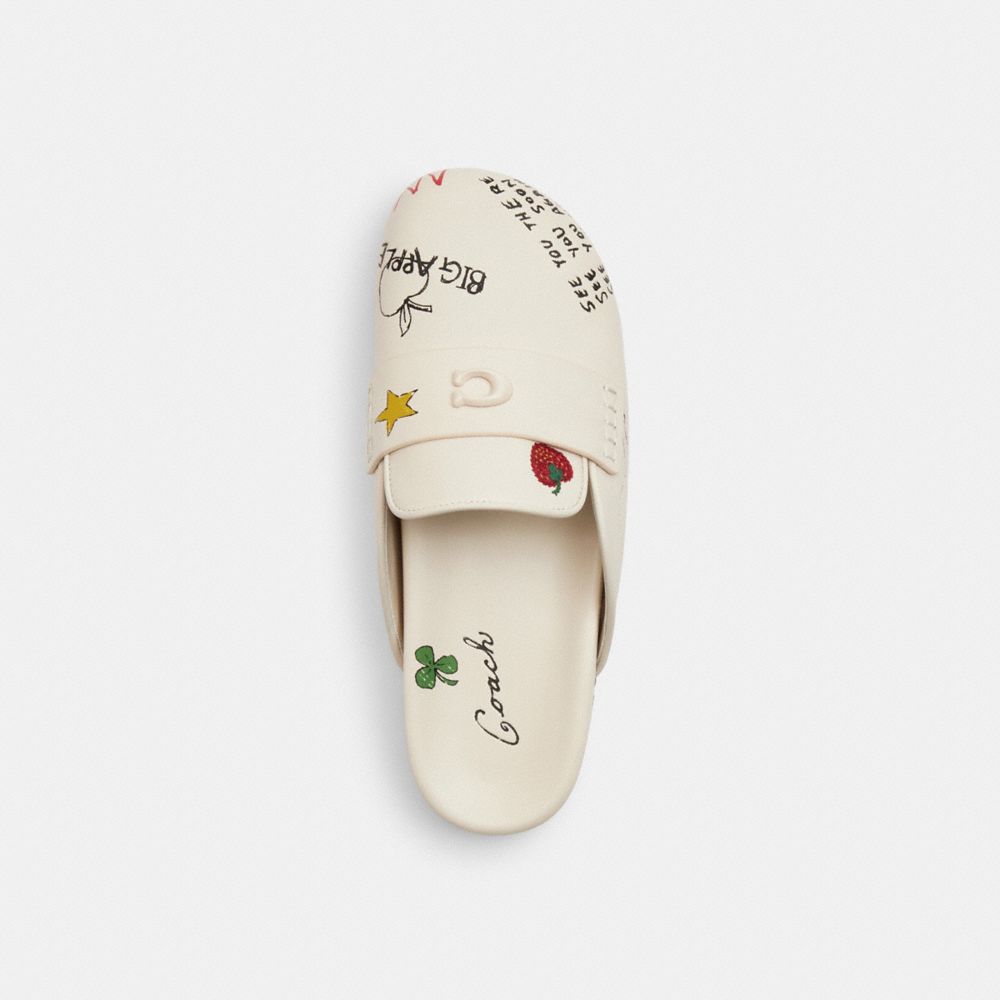 Sculpted C Clog With Sketch Print