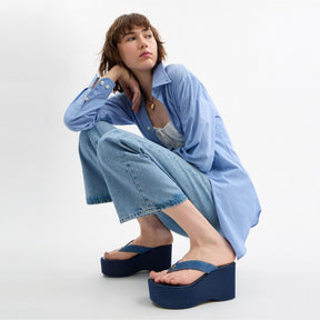 Sculpted C Platform Flip Flop