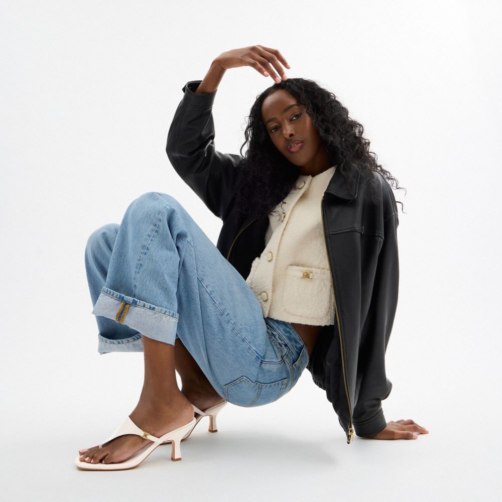 Heritage C Plaque Thong Sandal