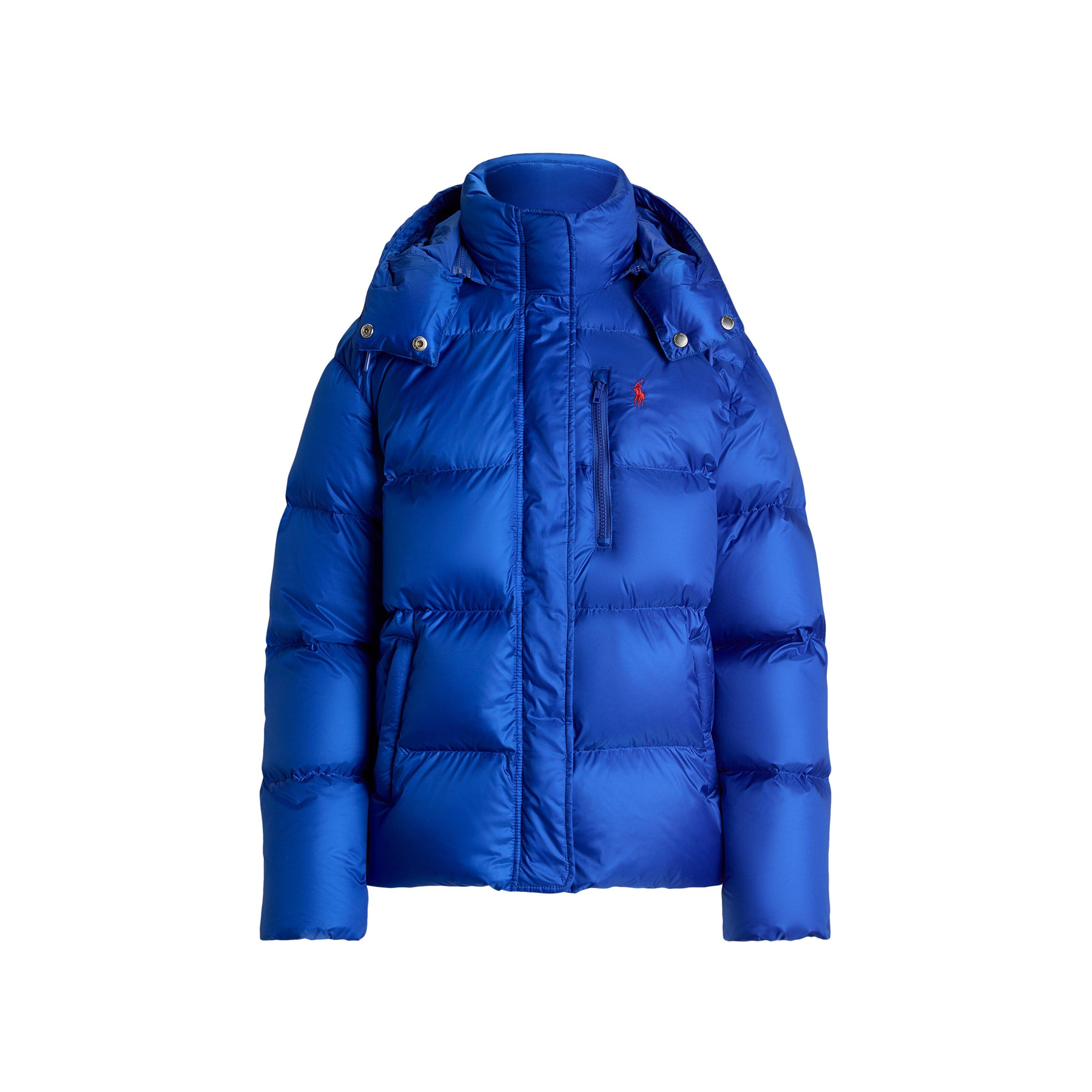 Carly Water-Repellent Quilted Duck Down Wind Resistant Detachable Hood Short Puffer Jacket