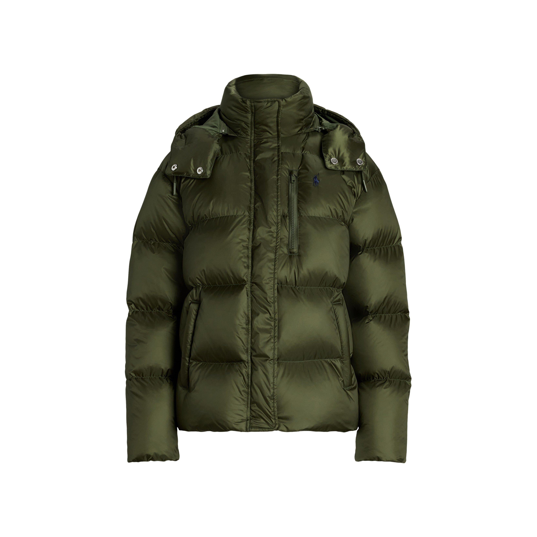 Carly Water-Repellent Quilted Duck Down Wind Resistant Detachable Hood Short Puffer Jacket