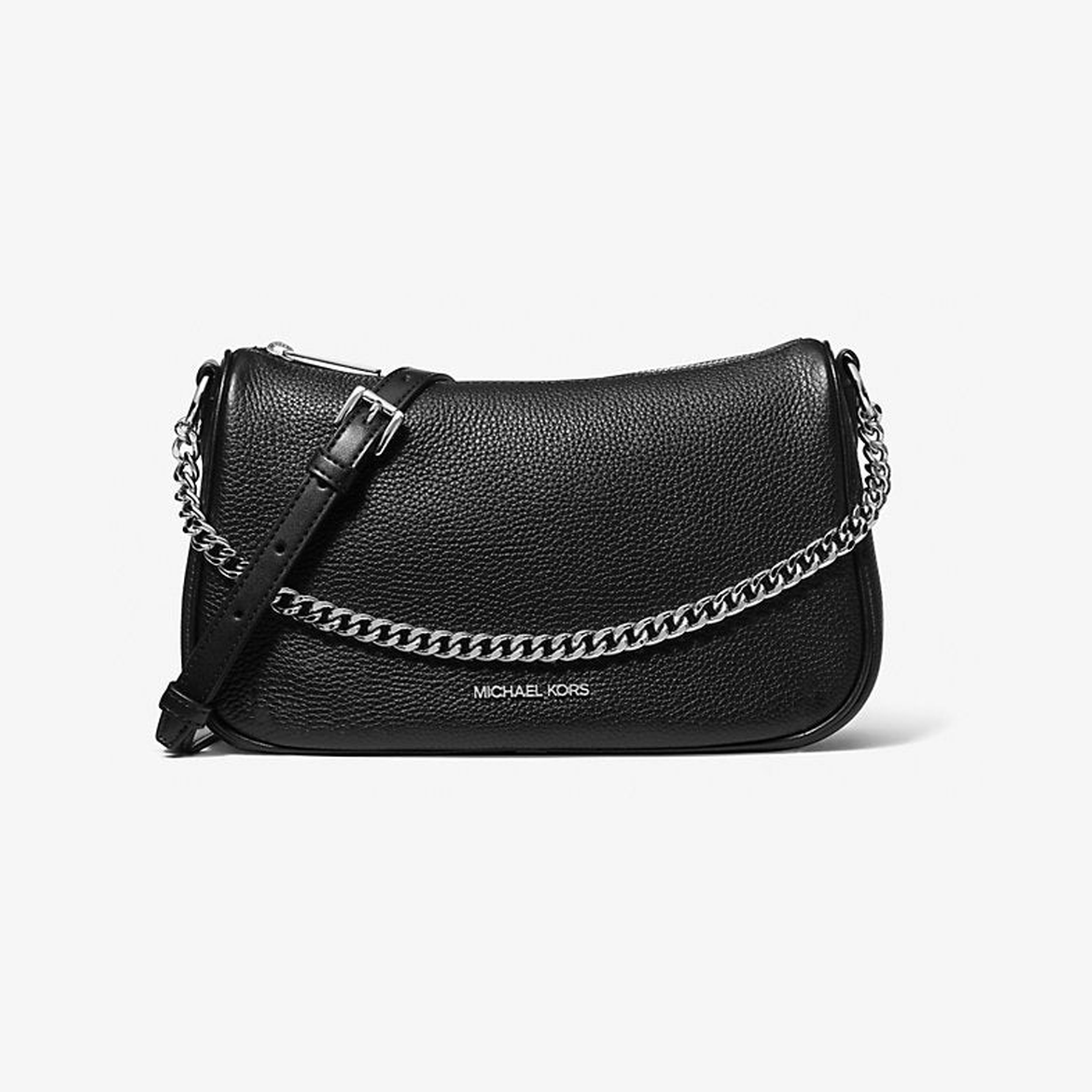 Carmela Medium Pebbled Leather Crossbody Bag
