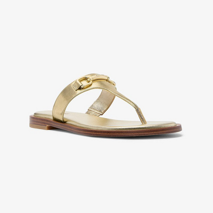 Carson Crackled Metallic Leather Sandal