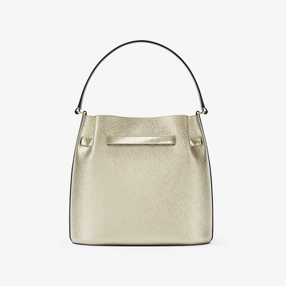 Carson Medium Metallic Convertible Bucket Crossbody Bag