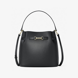 Carson Medium Pebbled Leather Convertible Bucket Crossbody Bag