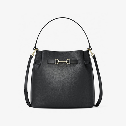 Carson Medium Pebbled Leather Convertible Bucket Crossbody Bag