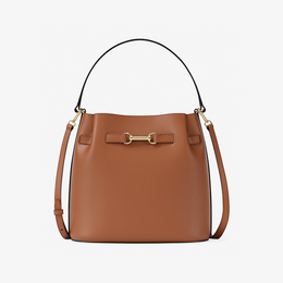 Carson Medium Pebbled Leather Convertible Bucket Crossbody Bag
