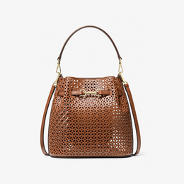 Carson Small Floral Laser Cut Bucket Crossbody Bag