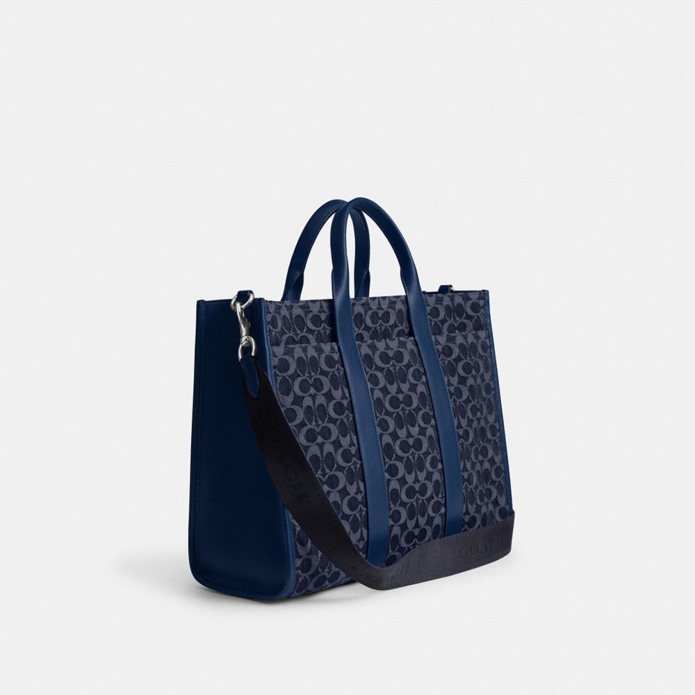 Wesley Tote In Signature Denim