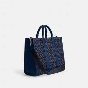 Wesley Tote In Signature Denim