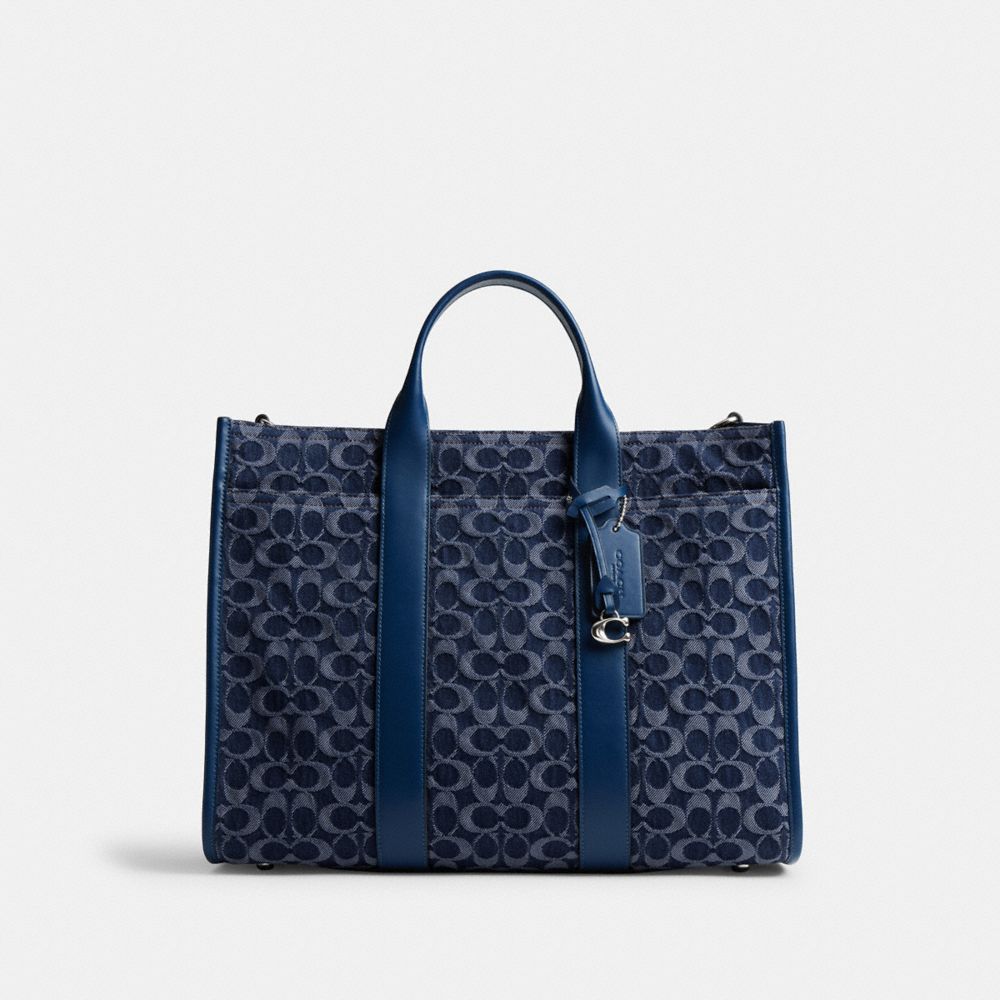 Wesley Tote In Signature Denim