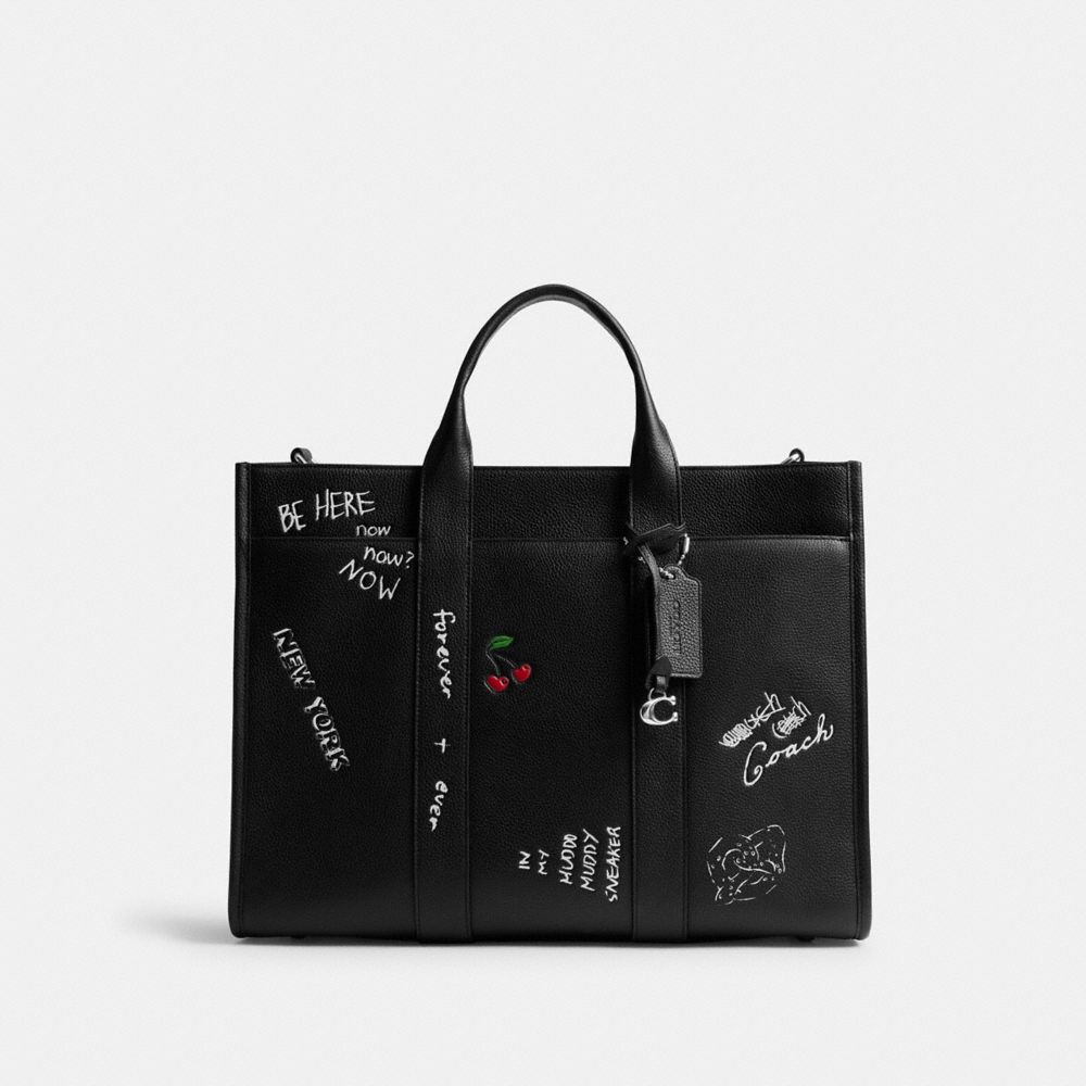 Wesley Tote With Sketch Print