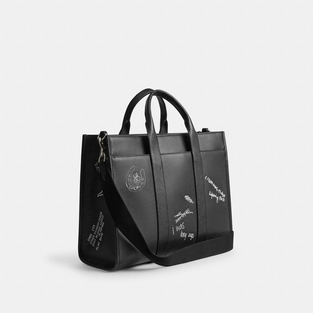 Wesley Tote With Sketch Print