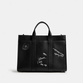 Wesley Tote With Sketch Print