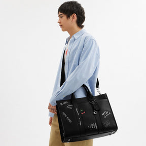 Wesley Tote With Sketch Print