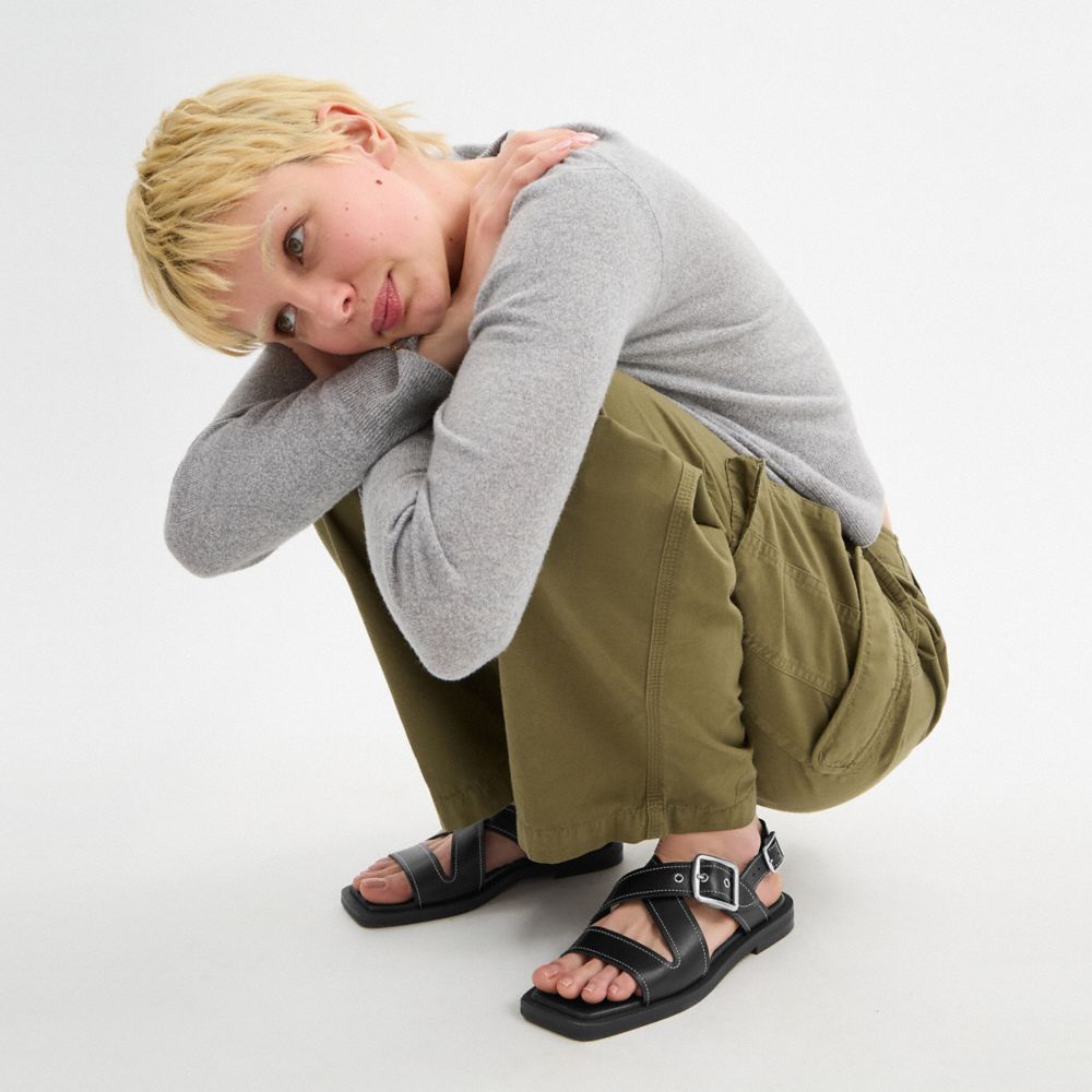 Archival Buckle Flat Sandal
