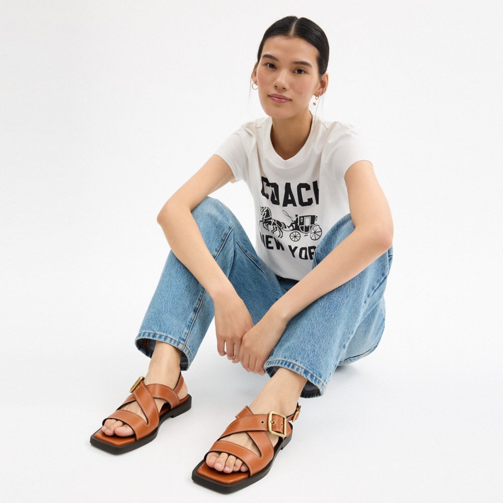 Archival Buckle Flat Sandal