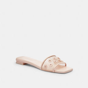 Flat Sandal With Tea Rose