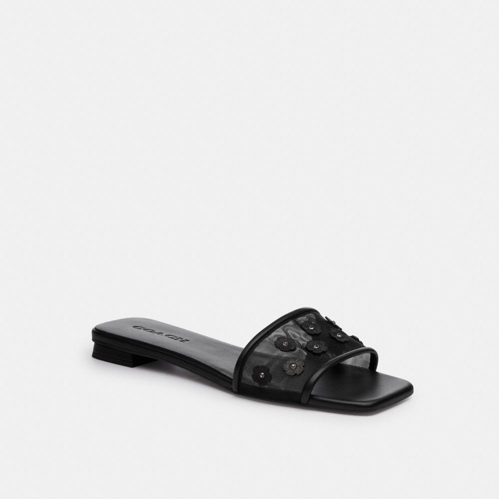 Flat Sandal With Tea Rose