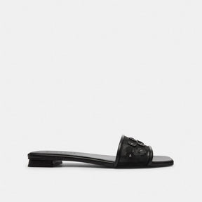 Flat Sandal With Tea Rose