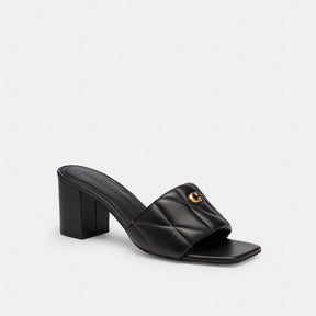 Holly Block Heel Sandal With Quilting