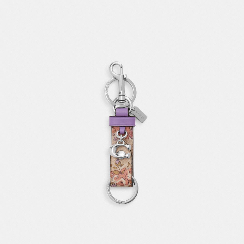 Trigger Snap Bag Charm With Floral Print