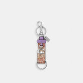 Trigger Snap Bag Charm With Floral Print
