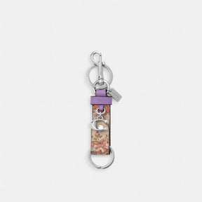Trigger Snap Bag Charm With Floral Print